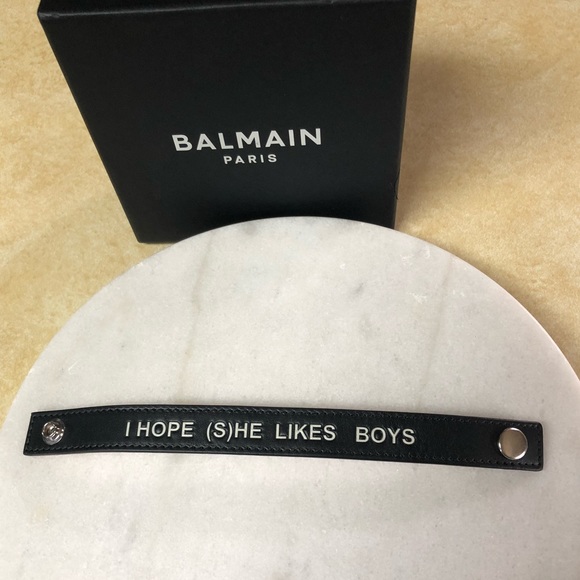 Balmain Leather Snap Bracelet Like Boys NEW He She - Picture 2 of 14